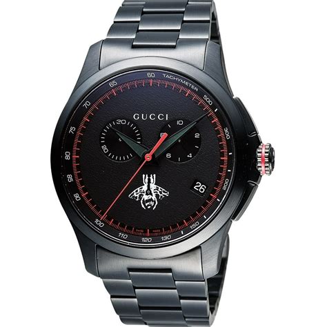 gucci g-timeless mens stainless steel black strap watch|gucci stainless steel watch women's.